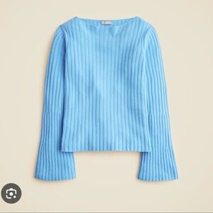 Ribbed boatneck sweater in vintage wool
